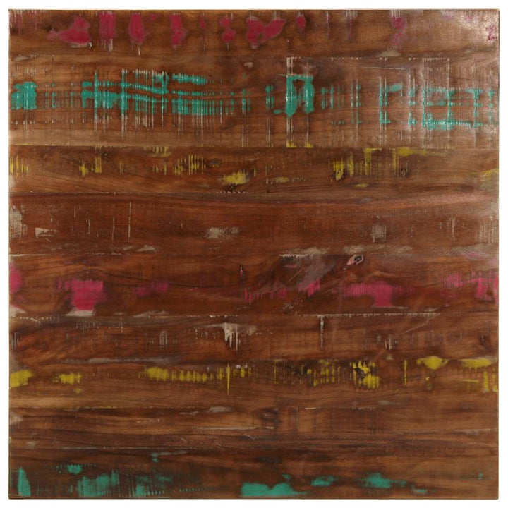 bordplade 70x70x1,5 cm firkantet massivt genbrugstræ