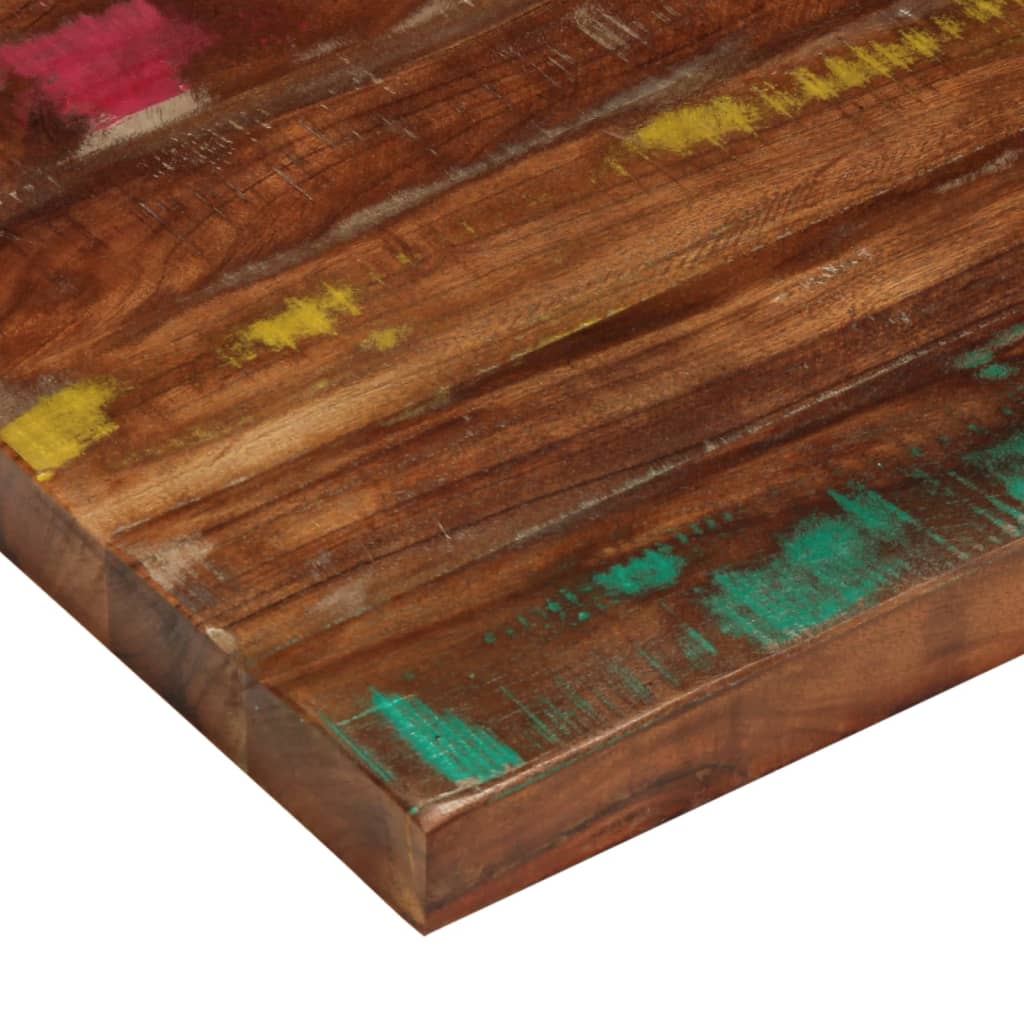 bordplade 70x70x1,5 cm firkantet massivt genbrugstræ