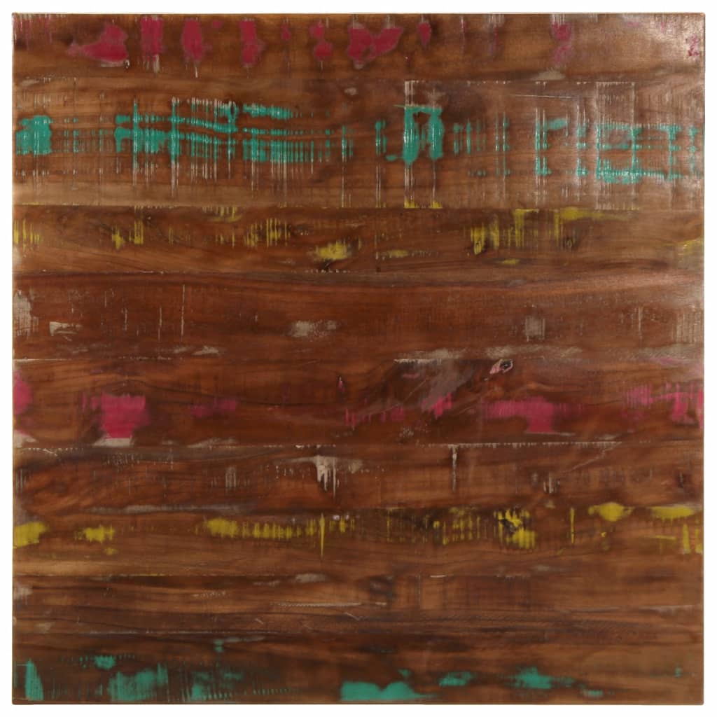 bordplade 80x80x1,5 cm firkantet massivt genbrugstræ