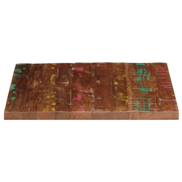 bordplade 80x80x1,5 cm firkantet massivt genbrugstræ