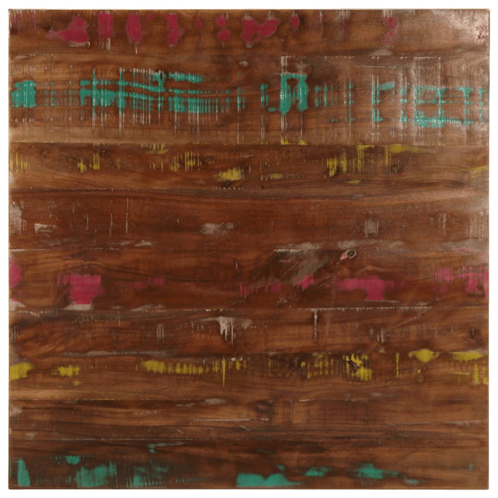 bordplade 80x80x2,5 cm firkantet massivt genbrugstræ