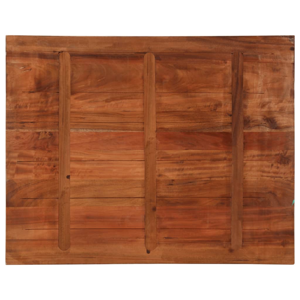 bordplade 90x80x2,5 cm rektangulær massivt genbrugstræ