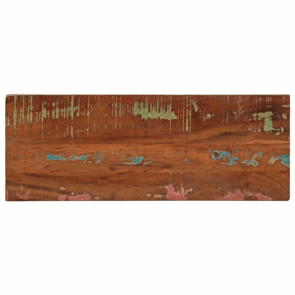 bordplade 80x20x3,8 cm rektangulær massivt genbrugstræ