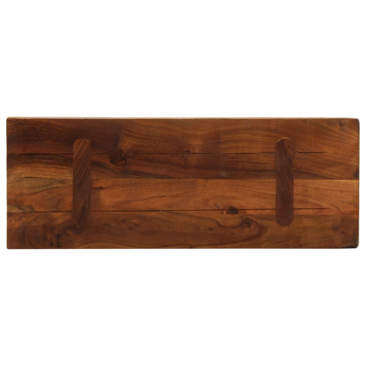 bordplade 80x20x3,8 cm rektangulær massivt genbrugstræ