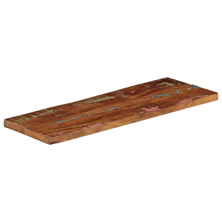 bordplade 80x30x3,8 cm rektangulær massivt genbrugstræ