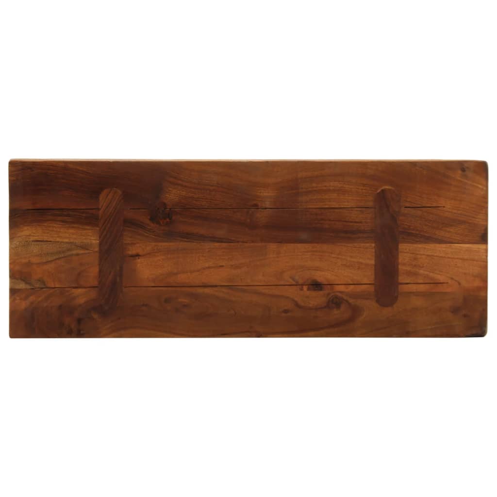 bordplade 80x30x3,8 cm rektangulær massivt genbrugstræ