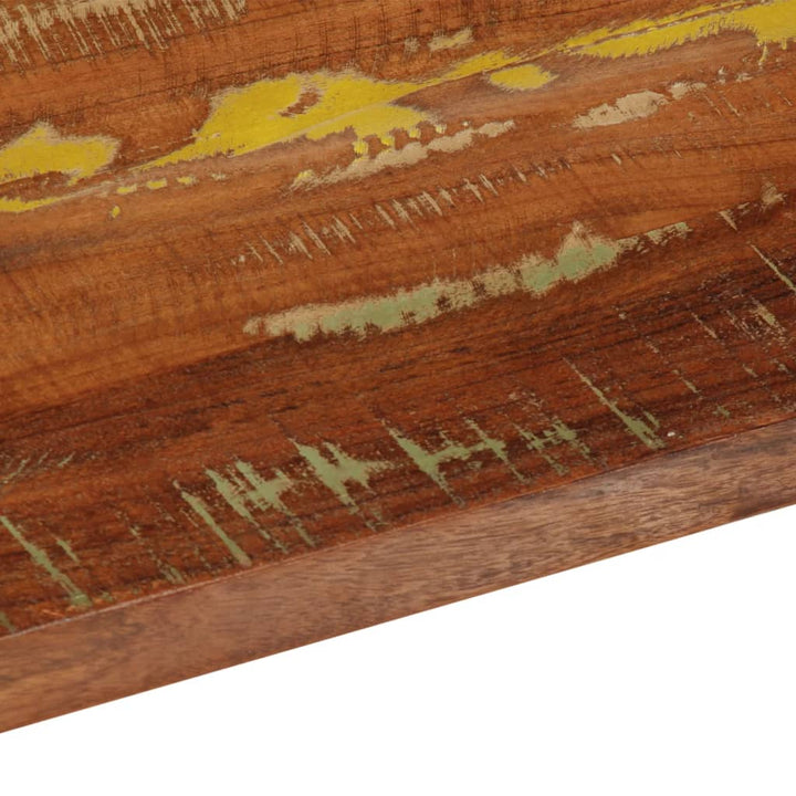 bordplade 120x30x3,8 cm rektangulær massivt genbrugstræ