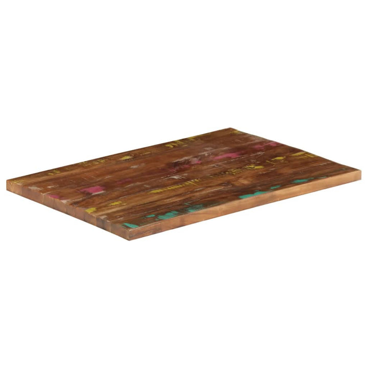 bordplade 80x50x3,8 cm rektangulær massivt genbrugstræ
