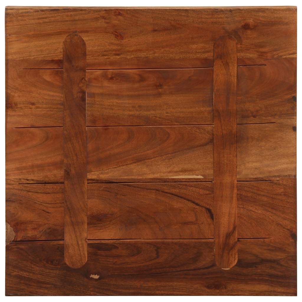 bordplade 60x60x2,5 cm firkantet massivt genbrugstræ