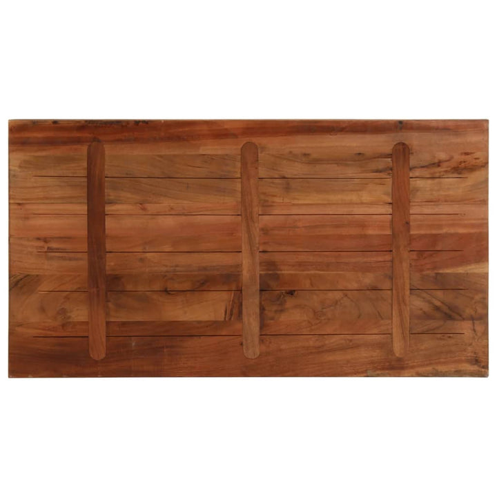 bordplade 110x60x2,5 cm rektangulær massivt genbrugstræ