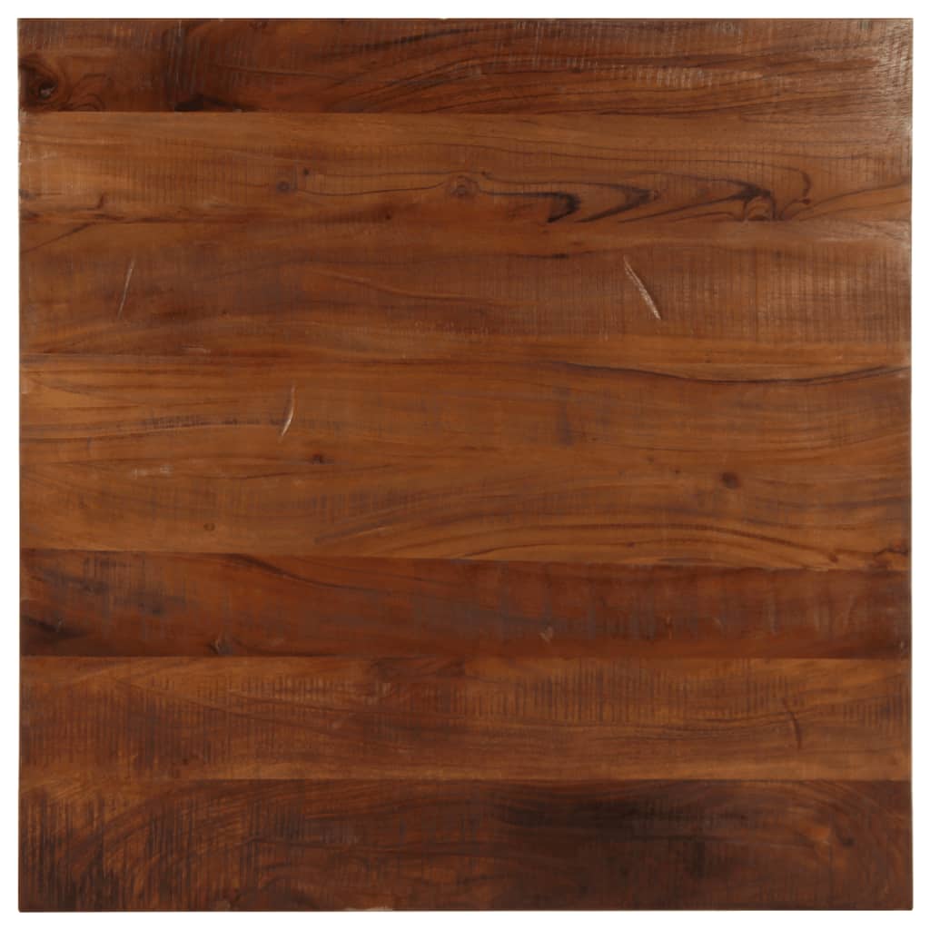 bordplade 90x90x2,5 cm firkantet massivt genbrugstræ