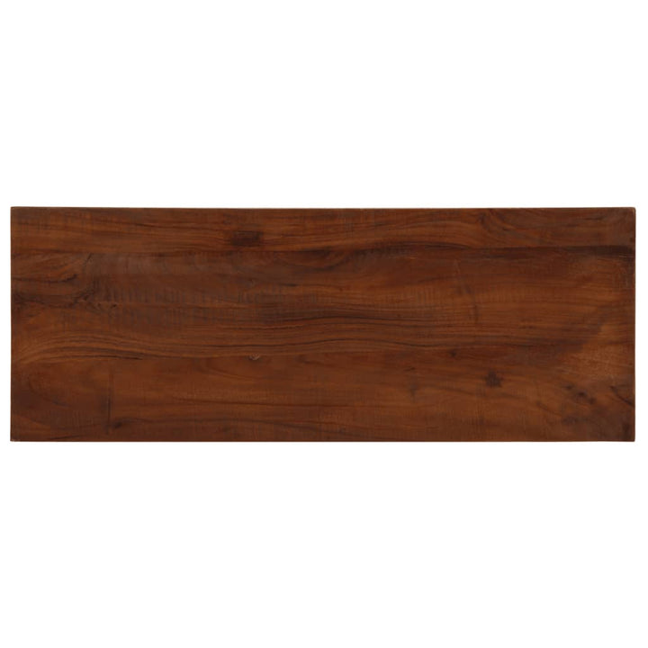 bordplade 70x60x3,8 cm rektangulær massivt genbrugstræ