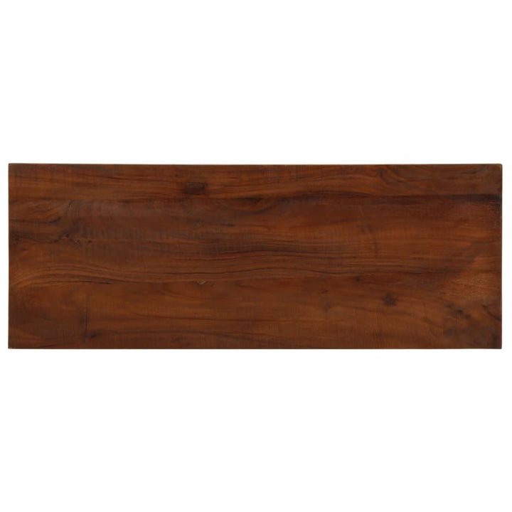bordplade 90x30x3,8 cm rektangulær massivt genbrugstræ