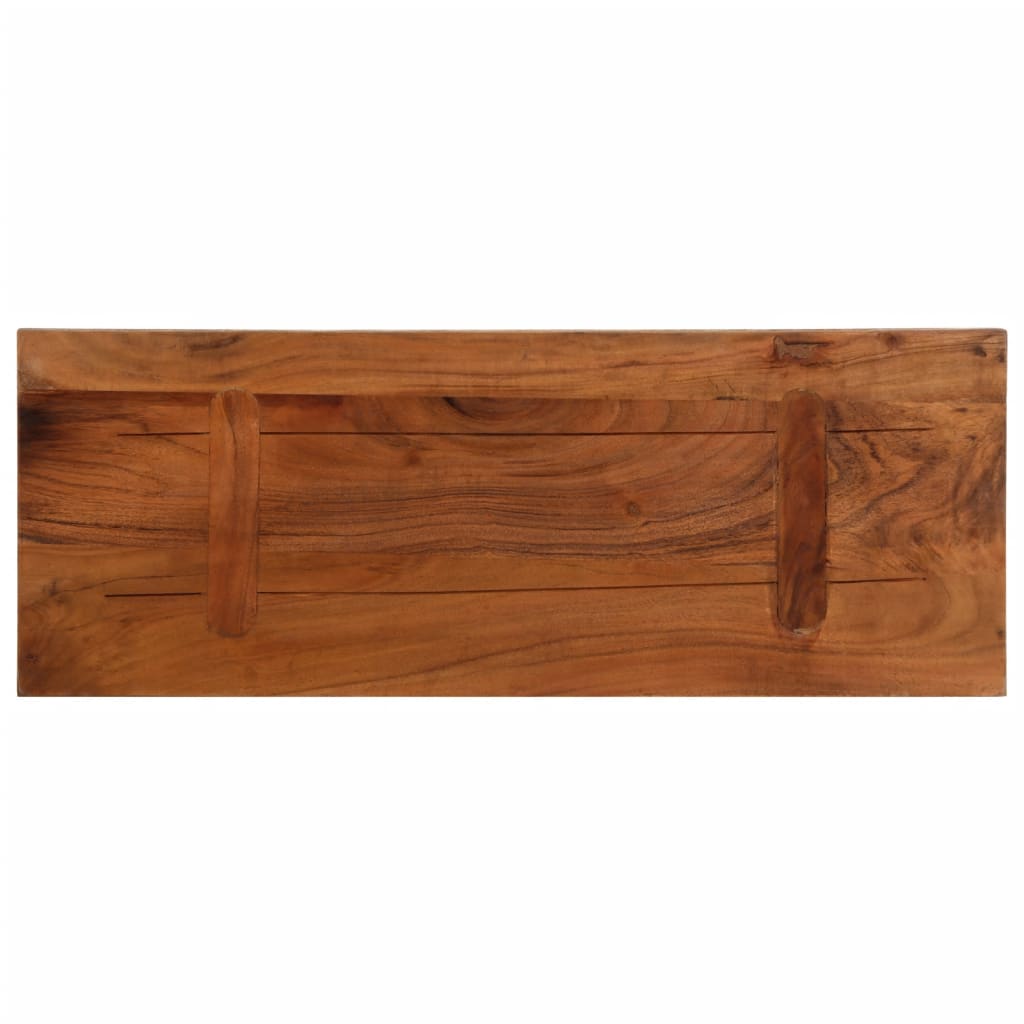 bordplade 90x40x3,8 cm rektangulær massivt genbrugstræ