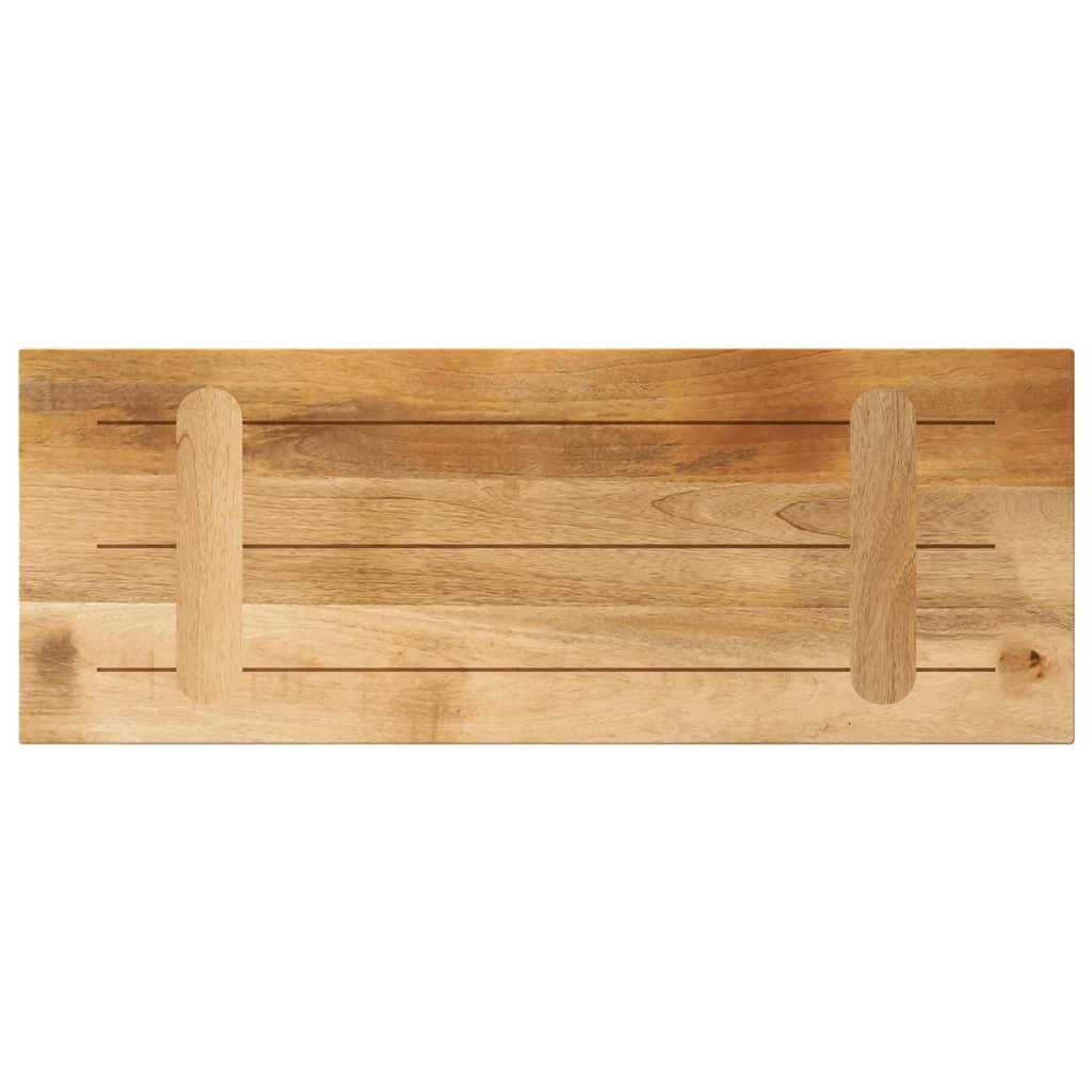 bordplade 70x30x2,5 cm rektangulær massivt ru mangotræ