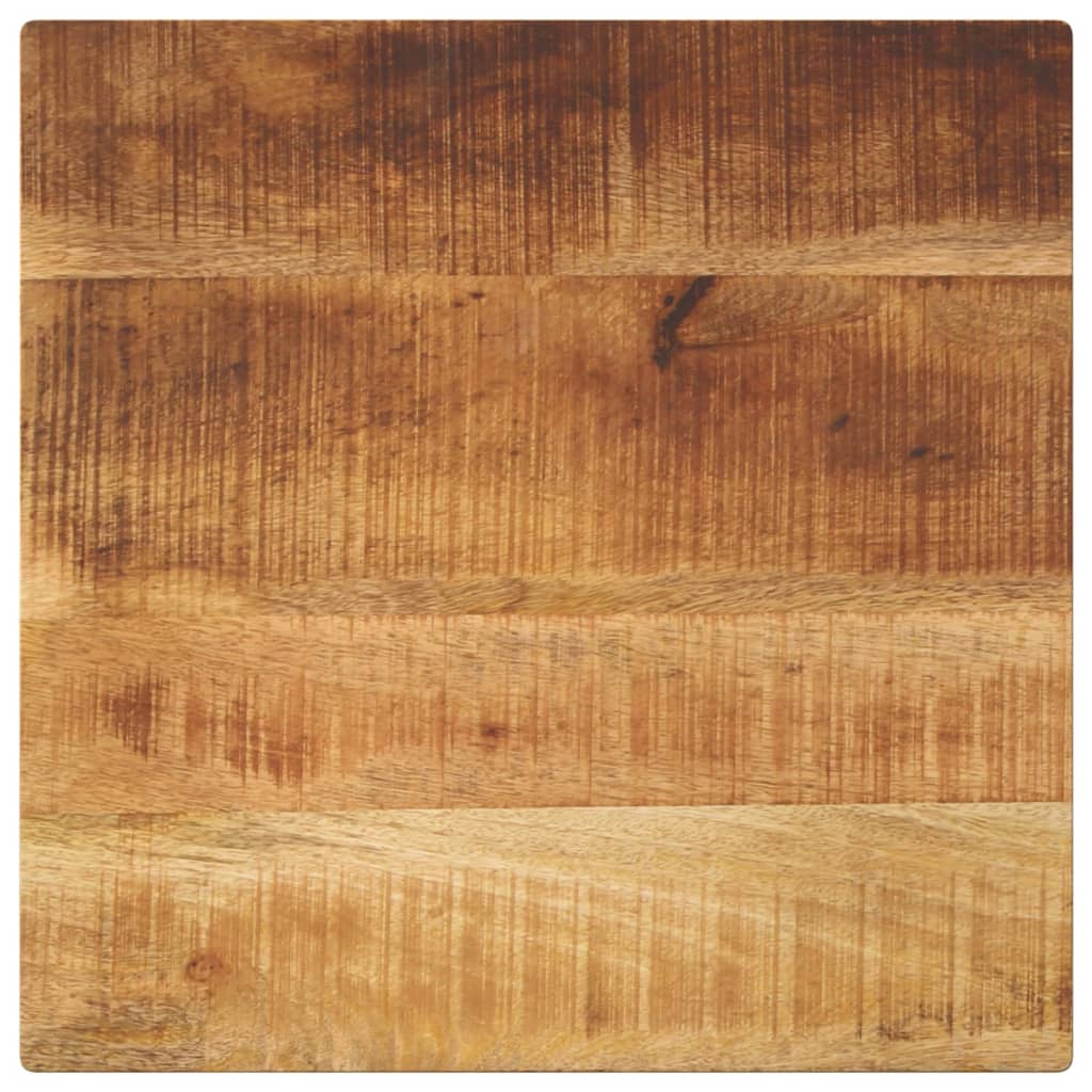 bordplade 40x40x2,5 cm firkantet massivt ru mangotræ