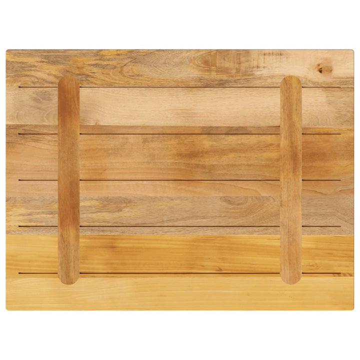bordplade 70x50x2,5 cm rektangulær massivt ru mangotræ