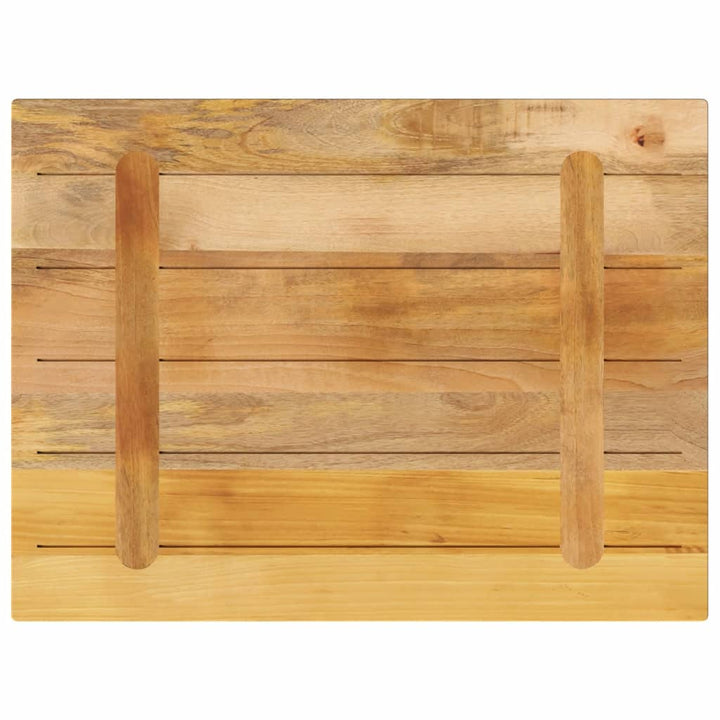 bordplade 90x50x2,5 cm rektangulær massivt ru mangotræ