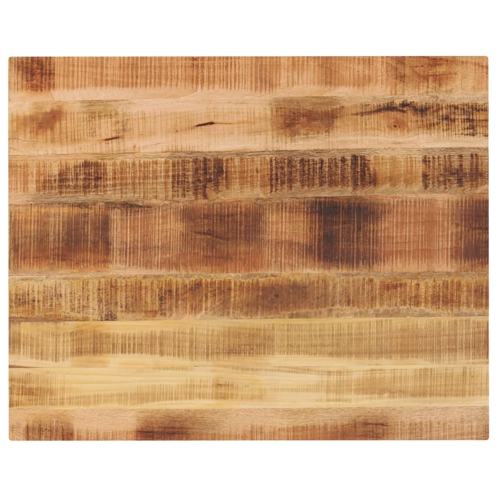 bordplade 90x80x2,5 cm rektangulær massivt ru mangotræ