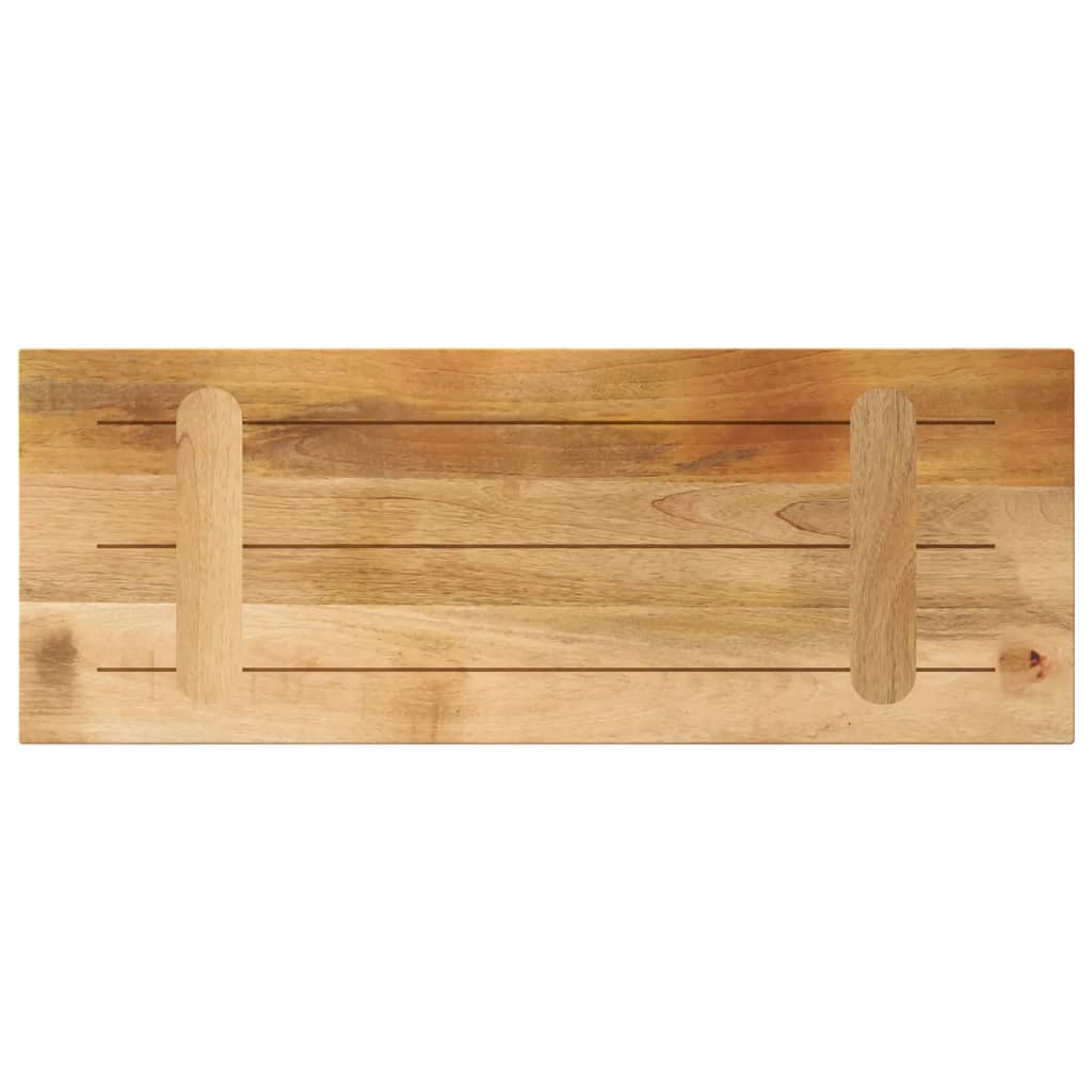 bordplade 90x20x3,8 cm rektangulær massivt ru mangotræ