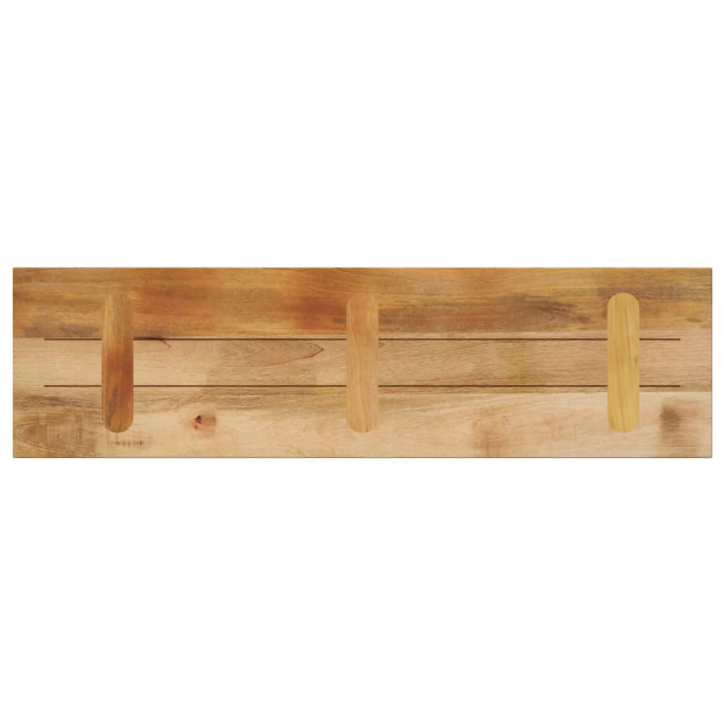 bordplade 120x20x3,8 cm rektangulær massivt ru mangotræ