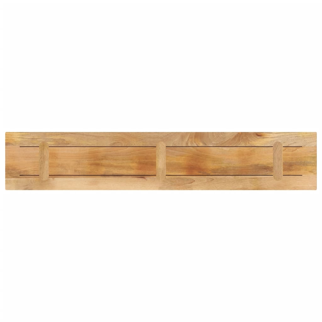 bordplade 140x40x3,8 cm rektangulær massivt ru mangotræ