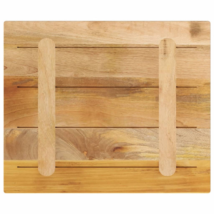 bordplade 60x50x3,8 cm rektangulær massivt ru mangotræ