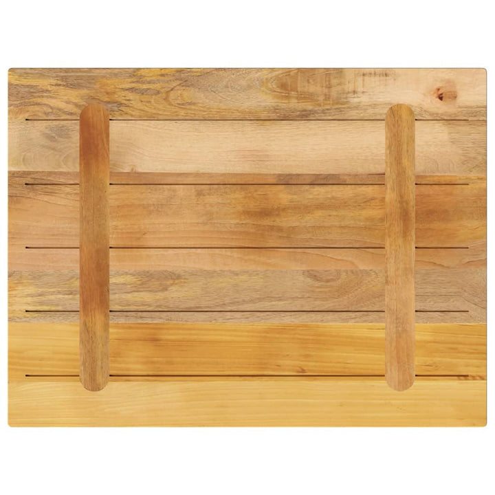 bordplade 70x50x3,8 cm rektangulær massivt ru mangotræ