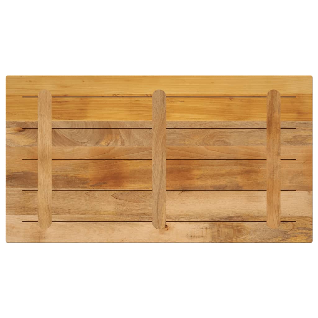 bordplade 100x60x3,8 cm rektangulær massivt ru mangotræ