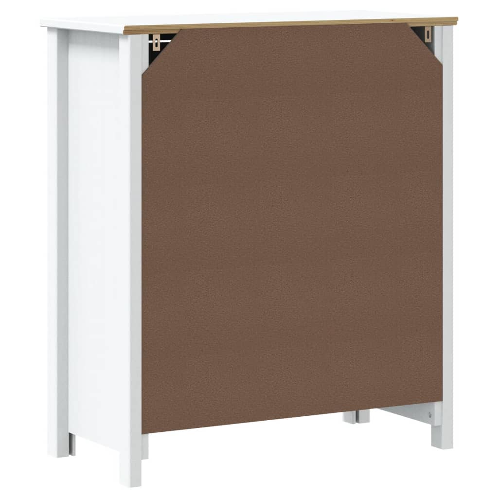 badeværelsesskab BERG 69,5x34x80 cm massivt fyrretræ hvid