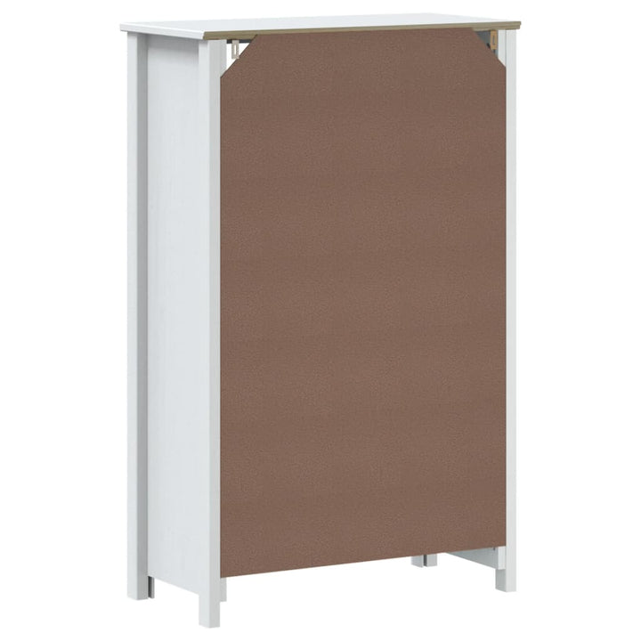 badeværelsesskab BERG 69,5x34x110 cm massivt fyrretræ hvid