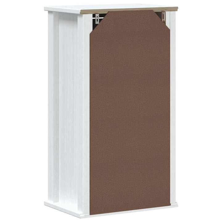 vægskab til badeværelse BERG 40x27x71,5 cm massivt fyr hvid