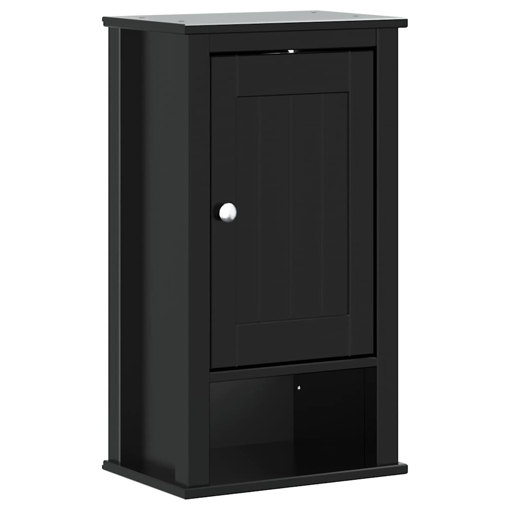 vægskab til badeværelse BERG 40x27x71,5 cm massivt fyr sort
