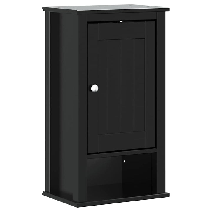 vægskab til badeværelse BERG 40x27x71,5 cm massivt fyr sort