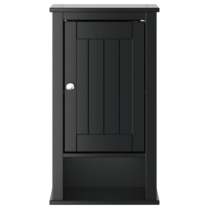 vægskab til badeværelse BERG 40x27x71,5 cm massivt fyr sort