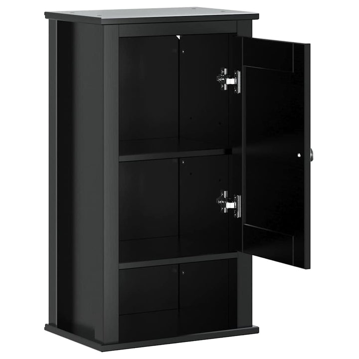 vægskab til badeværelse BERG 40x27x71,5 cm massivt fyr sort