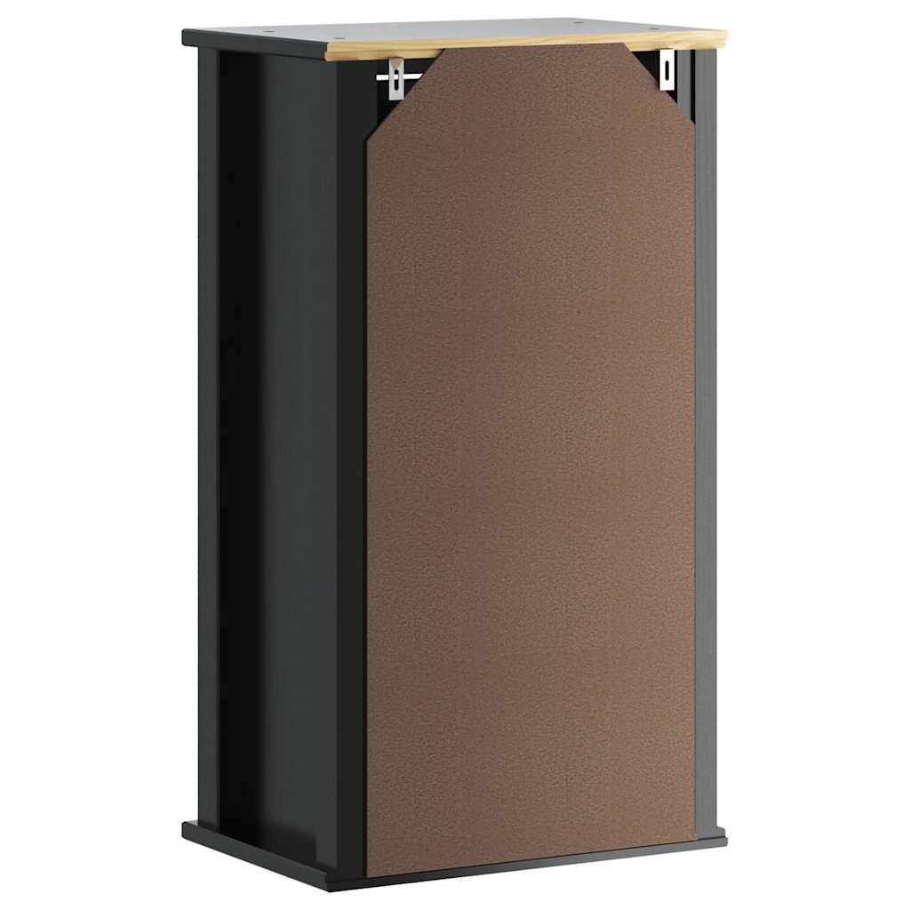 vægskab til badeværelse BERG 40x27x71,5 cm massivt fyr sort