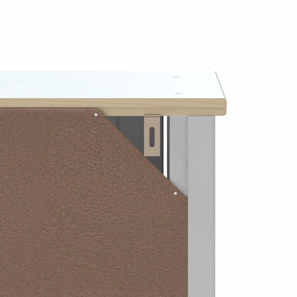 opbevaringsskab til toilet BERG 60x27x164,5 cm massivt træ hvid