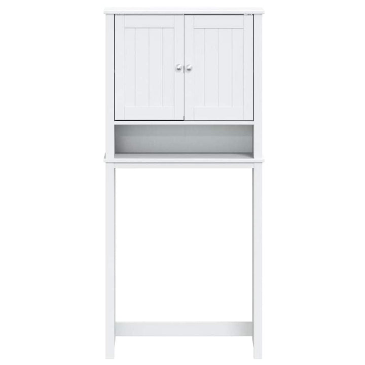 skab til badeværelse BERG 76x27x164,5 cm massivt træ hvid