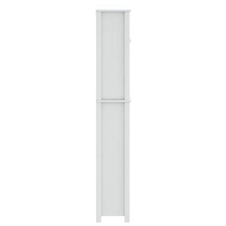 skab til badeværelse BERG 76x27x164,5 cm massivt træ hvid