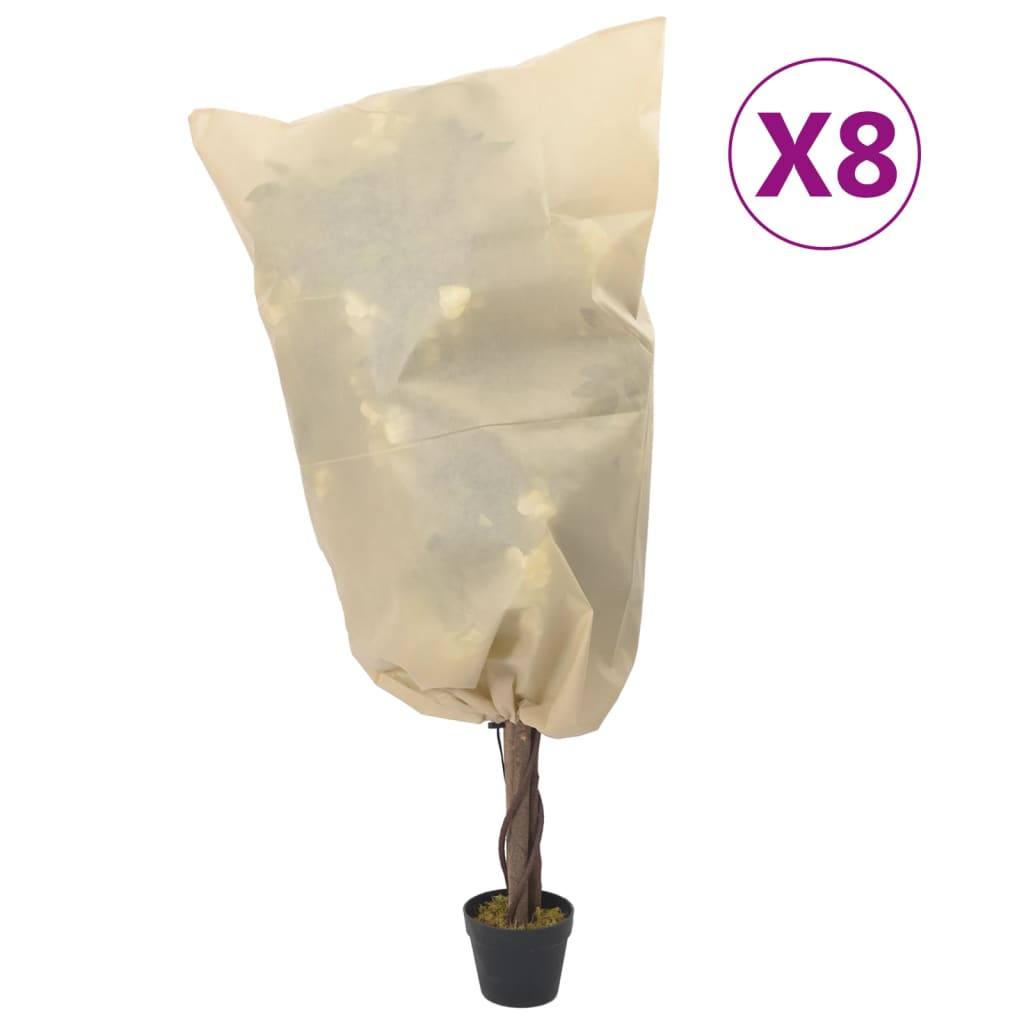 plantebeskyttelse med snore 8 stk. 70 g/m² 0,8x1,2 m