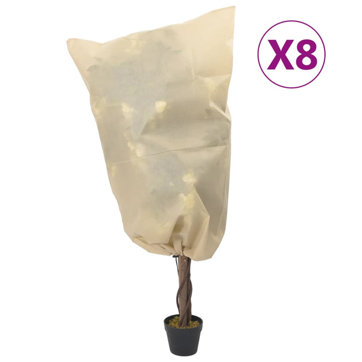 plantebeskyttelse med snore 8 stk. 70 g/m² 0,8x1,2 m