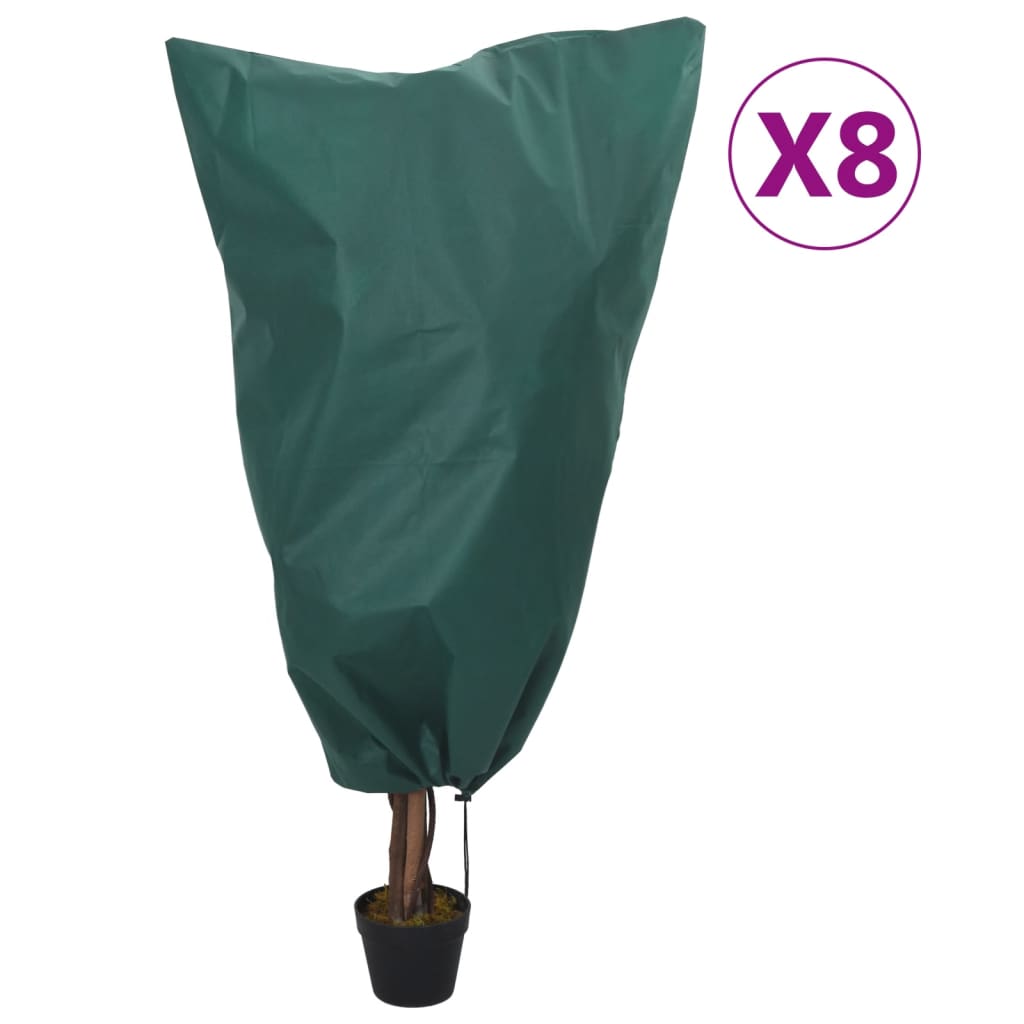 plantebeskyttelse med snore 8 stk. 70 g/m² 0,8x1 m