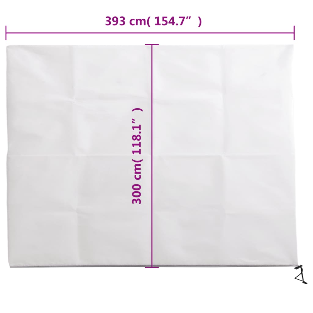 plantebeskyttelse med lynlås 4 stk. 70 g/m² 3,93x3 m
