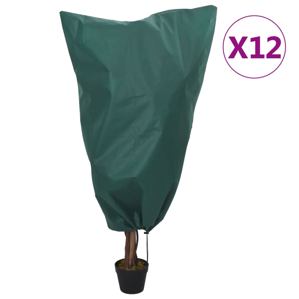 plantebeskyttelse med snore 12 stk. 70 g/m² 0,8x0,8 m
