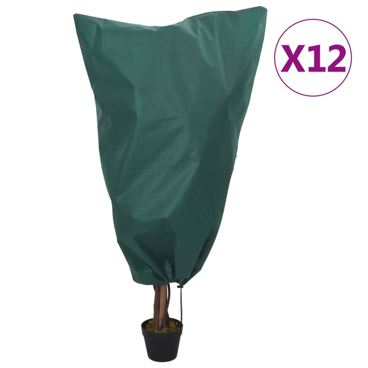 plantebeskyttelse med snore 12 stk. 70 g/m² 0,8x0,8 m