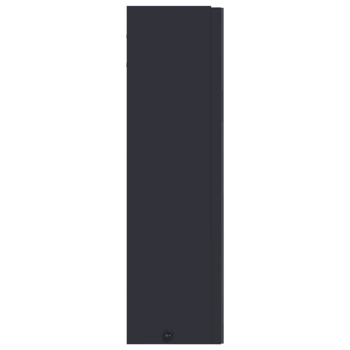 badeværelsesskab med spejl og LED-lys 60x13x52 grå