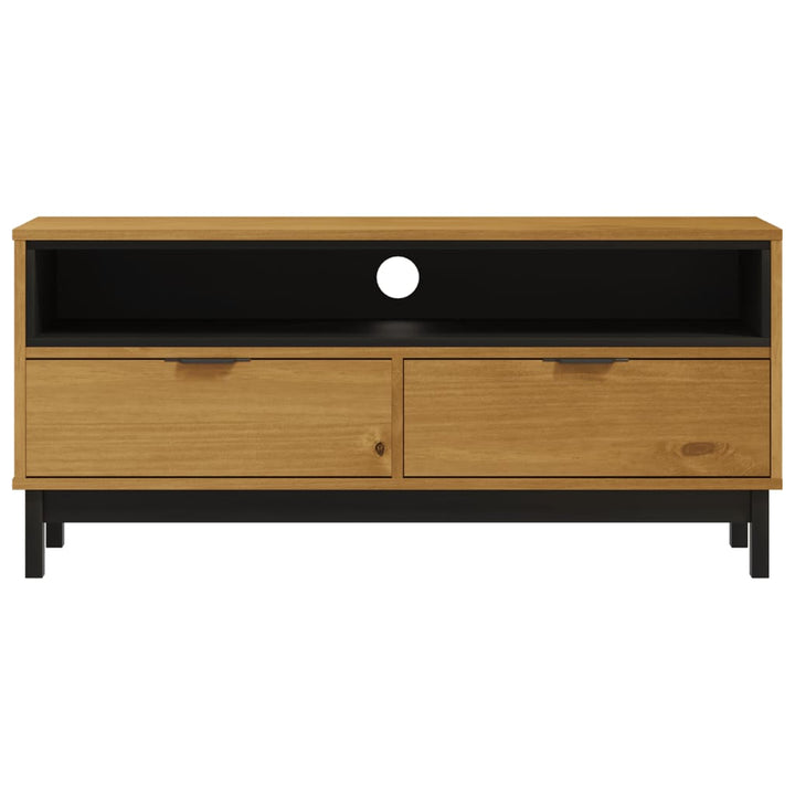 tv-bord FLAM 110x40x50 cm massivt fyrretræ