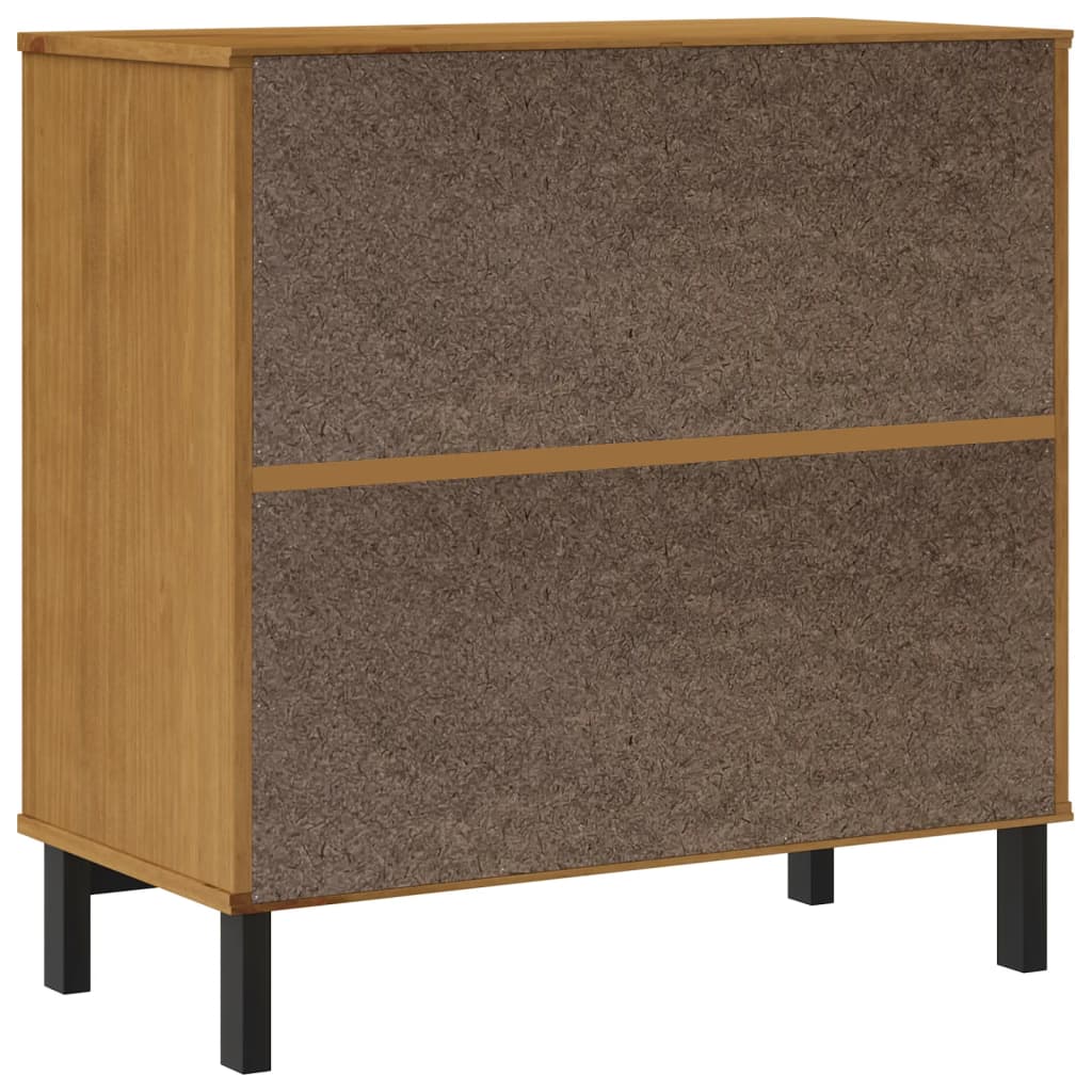 skænk med glaslåge FLAM 80x40x80 cm massivt fyrretræ
