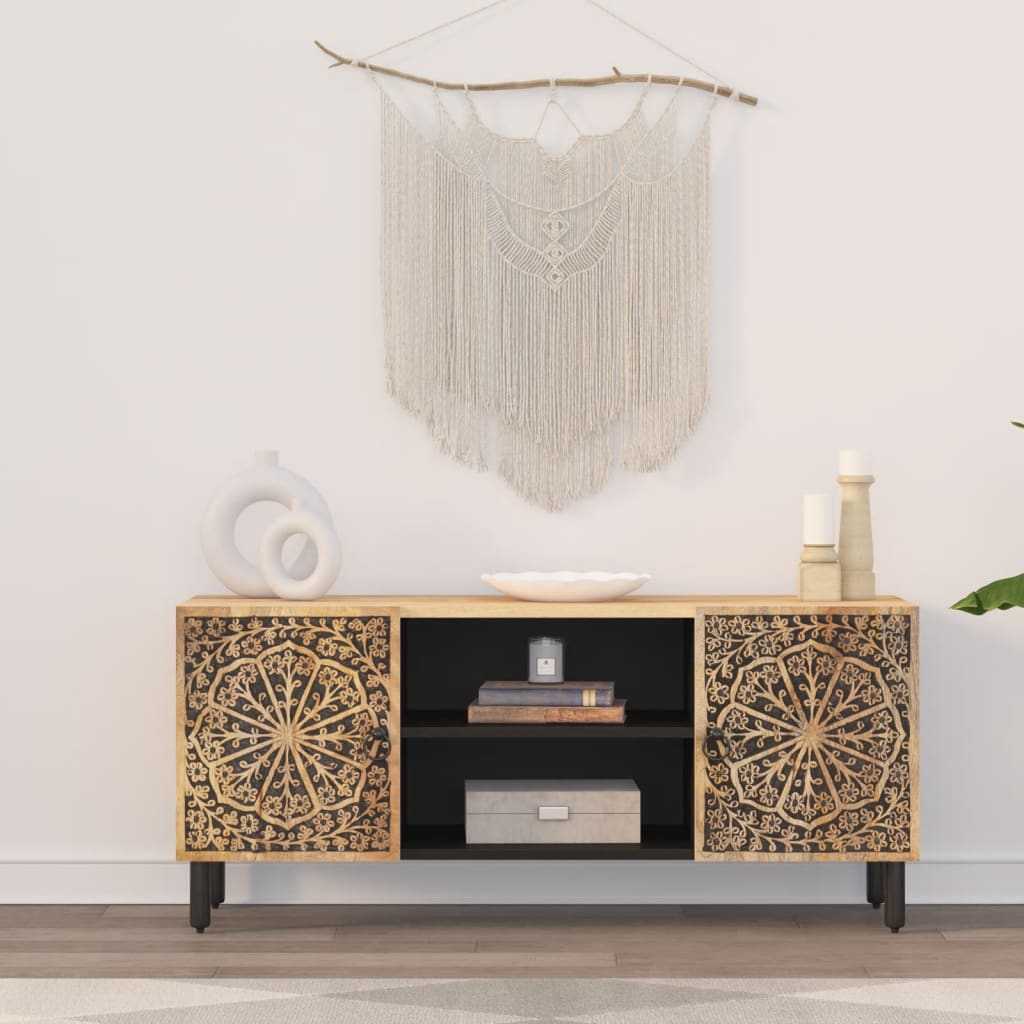 tv-bord 105x33x46cm massivt mangotræ